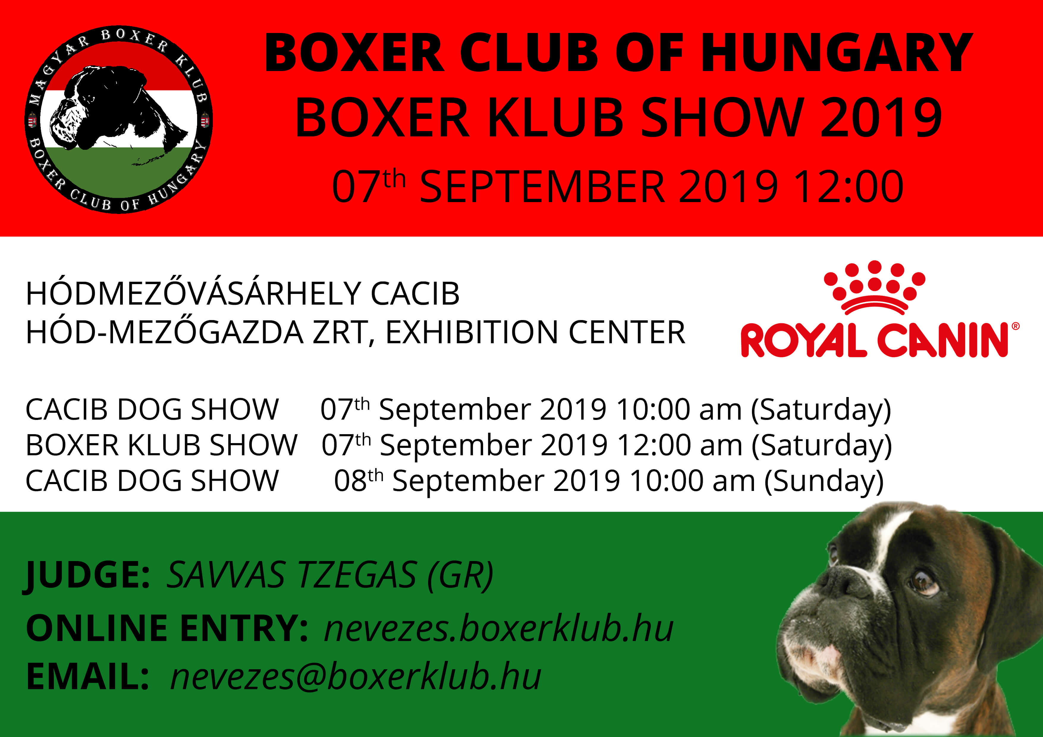 Boxer Club of Hungary - Boxer Klub Show 2019